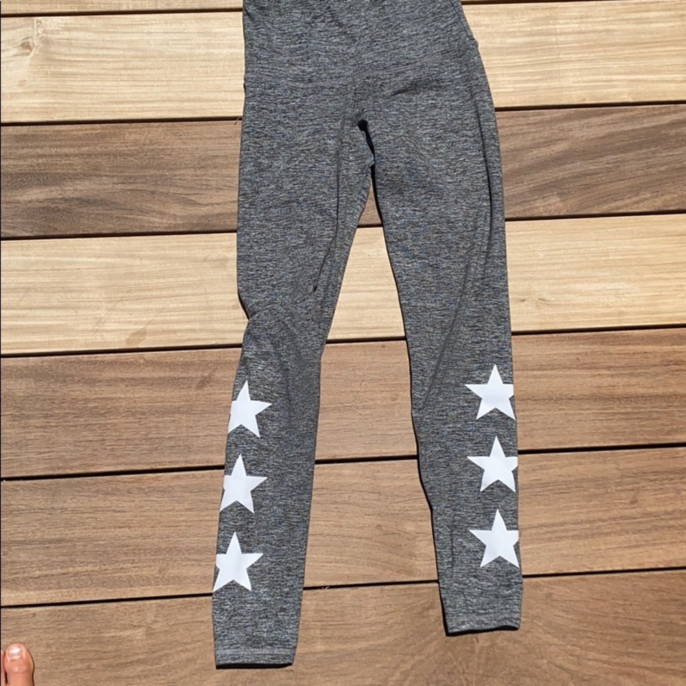High rise grey legging with stars